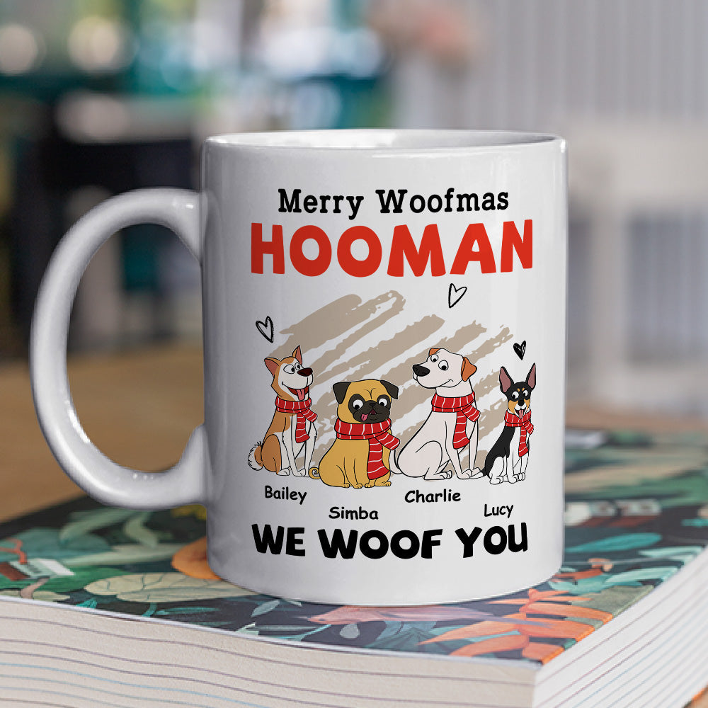 Custom Photo Christmas Birthday Gifts For Dog Lovers • Merry Woofmas - Personalized Coffee Mug