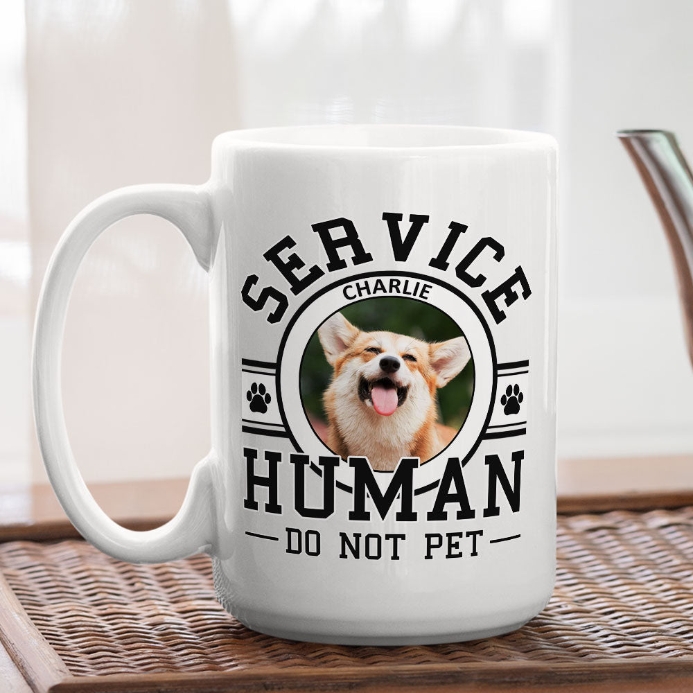 Custom Photo Mother's day Birthday Gifts For Cat Mom, Cat Lovers • Pet Service Human Logo - Personalized Coffee Mug