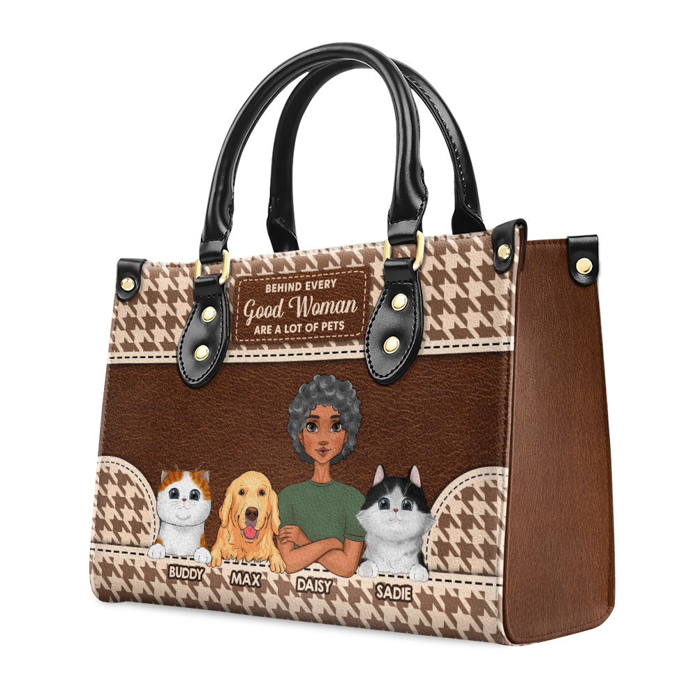 Behind Good Woman - Personalized Leather Bag