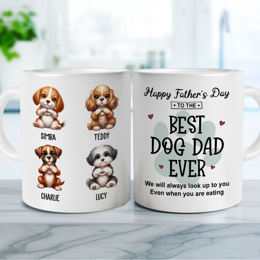 Custom Photo Christmas Birthday Gifts For Dog Lovers • Love You Even You Are Eating - Personalized Coffee Mug
