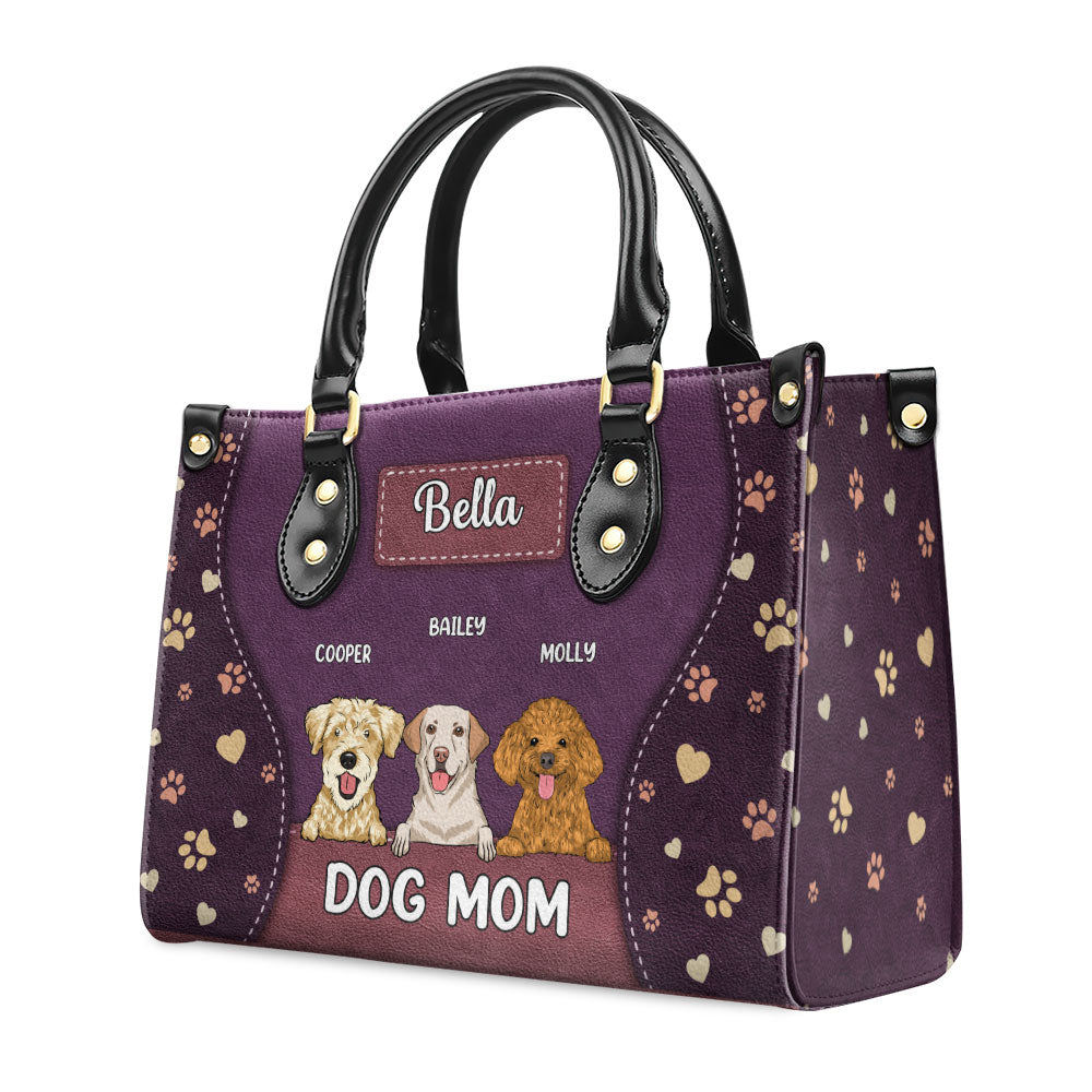 Dog Mom With Love - Personalized Leather Bag