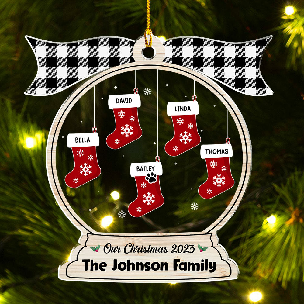 Family Globe - Personalized Acrylic Ornament