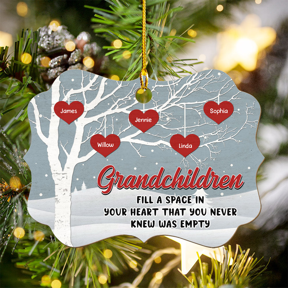 Filling Grandma Heart - Personalized 1-layered Wood Ornament