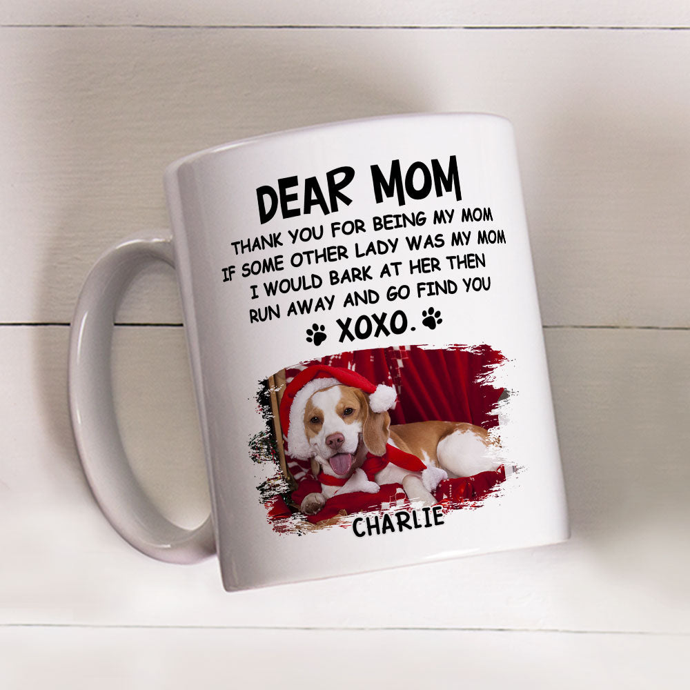 Custom Photo Christmas Birthday Gifts For Dog Lovers • Dear XOXO Sleeping - Personalized Coffee Mug