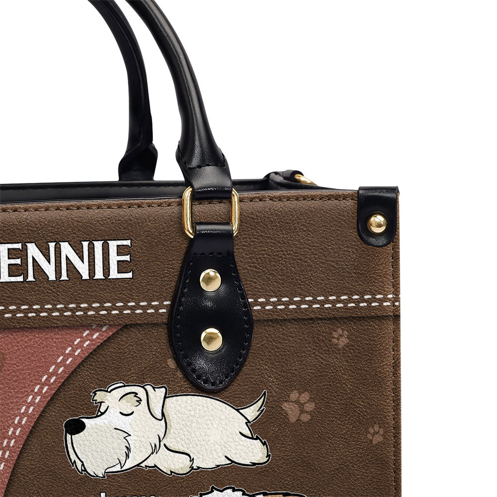 Having A Dog - Personalized Leather Bag