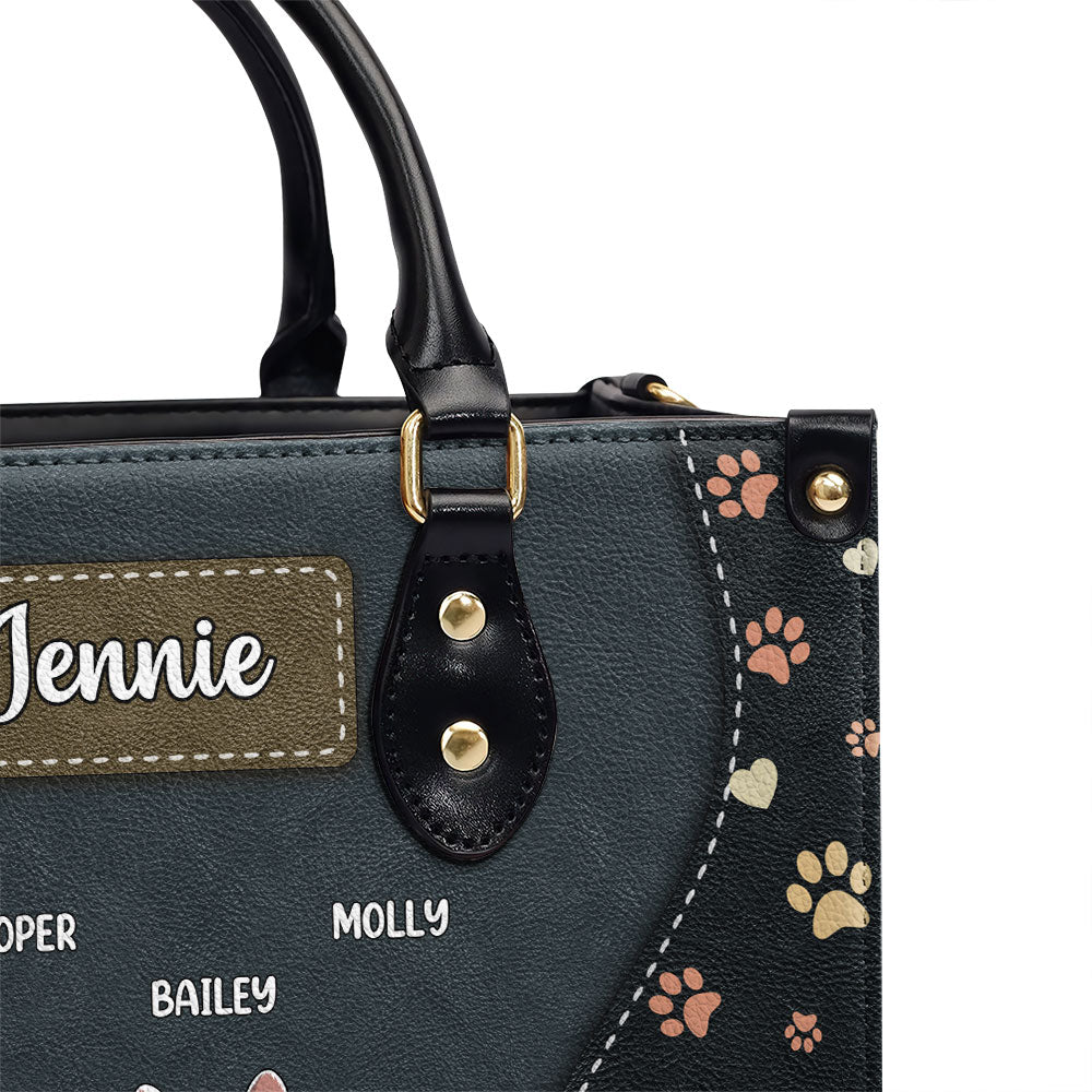 Dog Mom With Love - Personalized Leather Bag