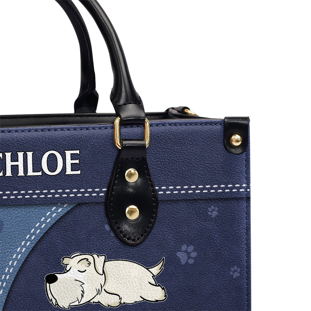 Stay At Home Dog Mom - Personalized Leather Bag