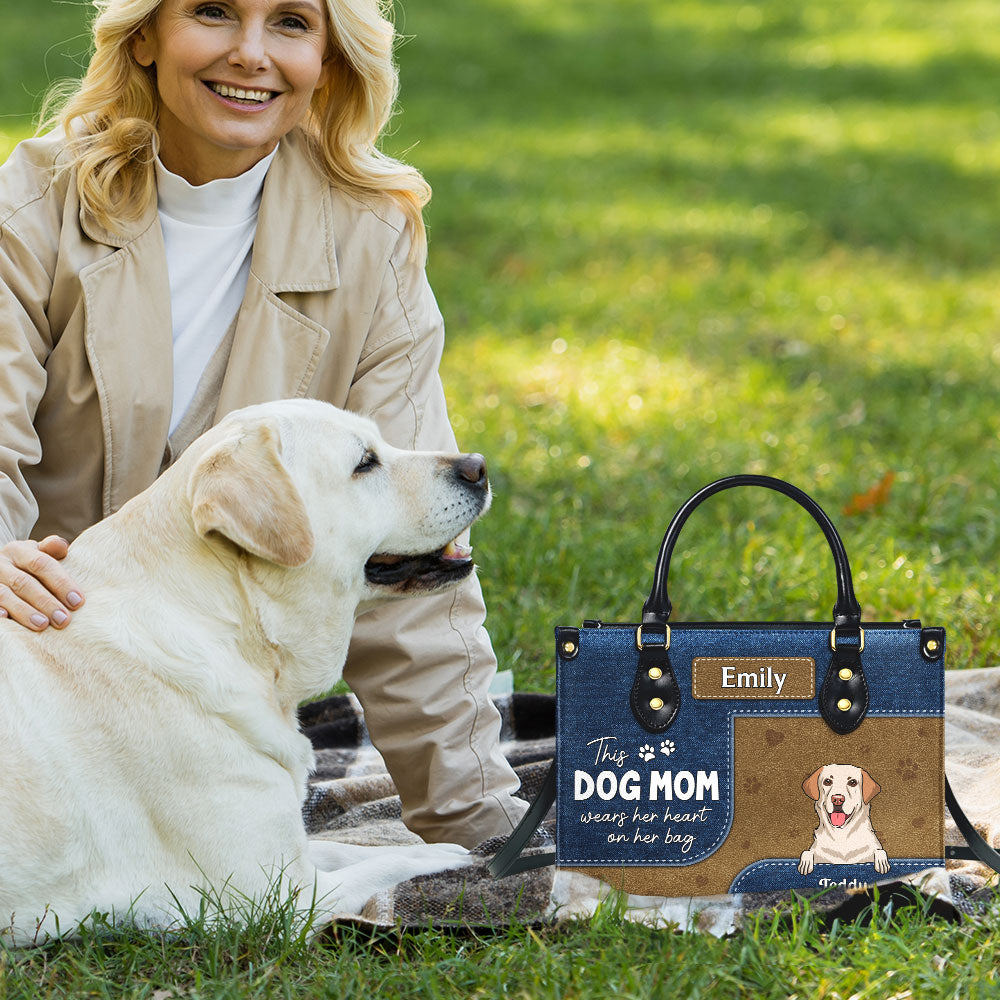Dog Mom Wears - Personalized Leather Bag