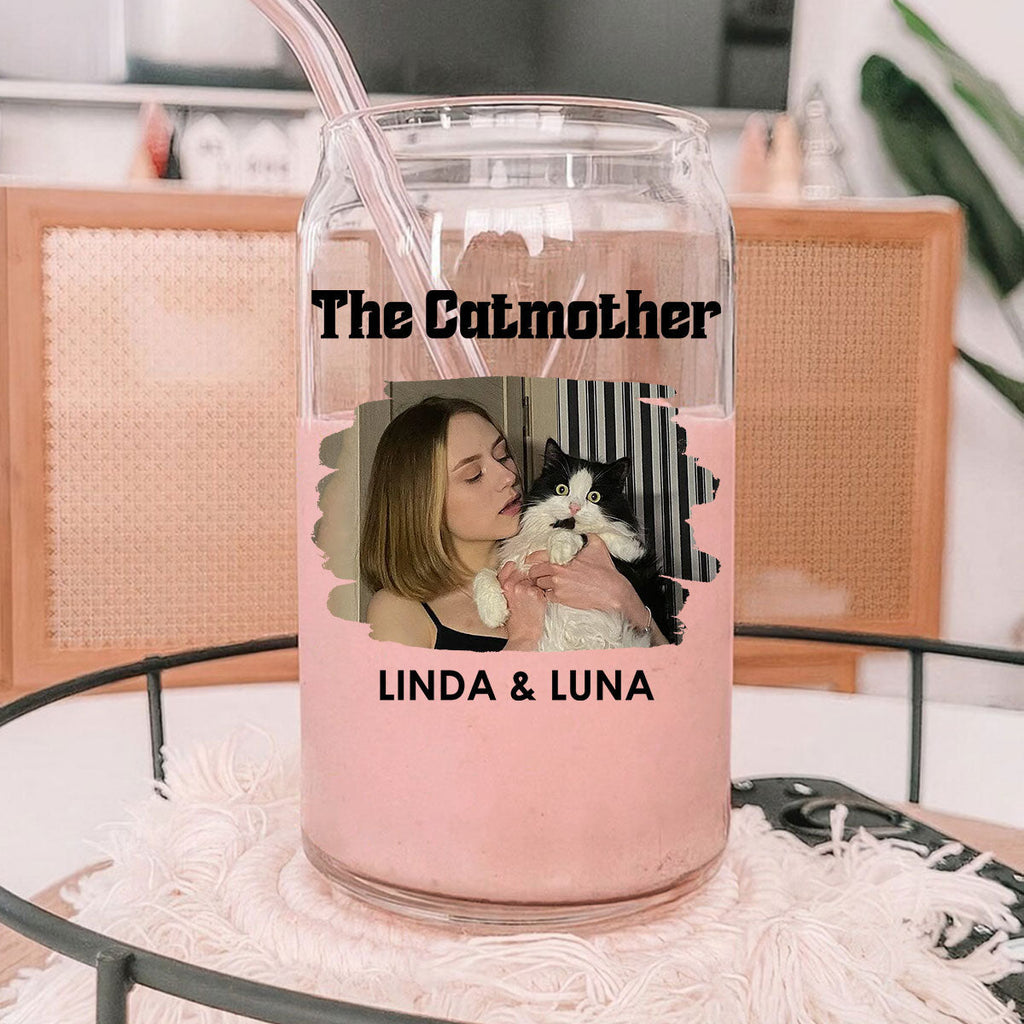 Mother Of Cats Photo - Personalized Glass Can