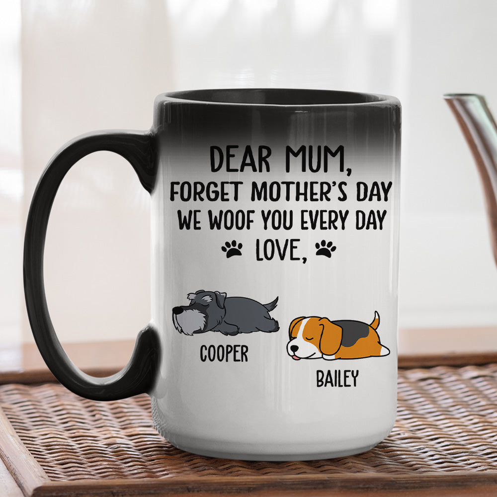 Custom Photo Mother's Father's day Birthday Gifts For Pet Lovers • Woof You Dad- Personalized Color Changing Mug