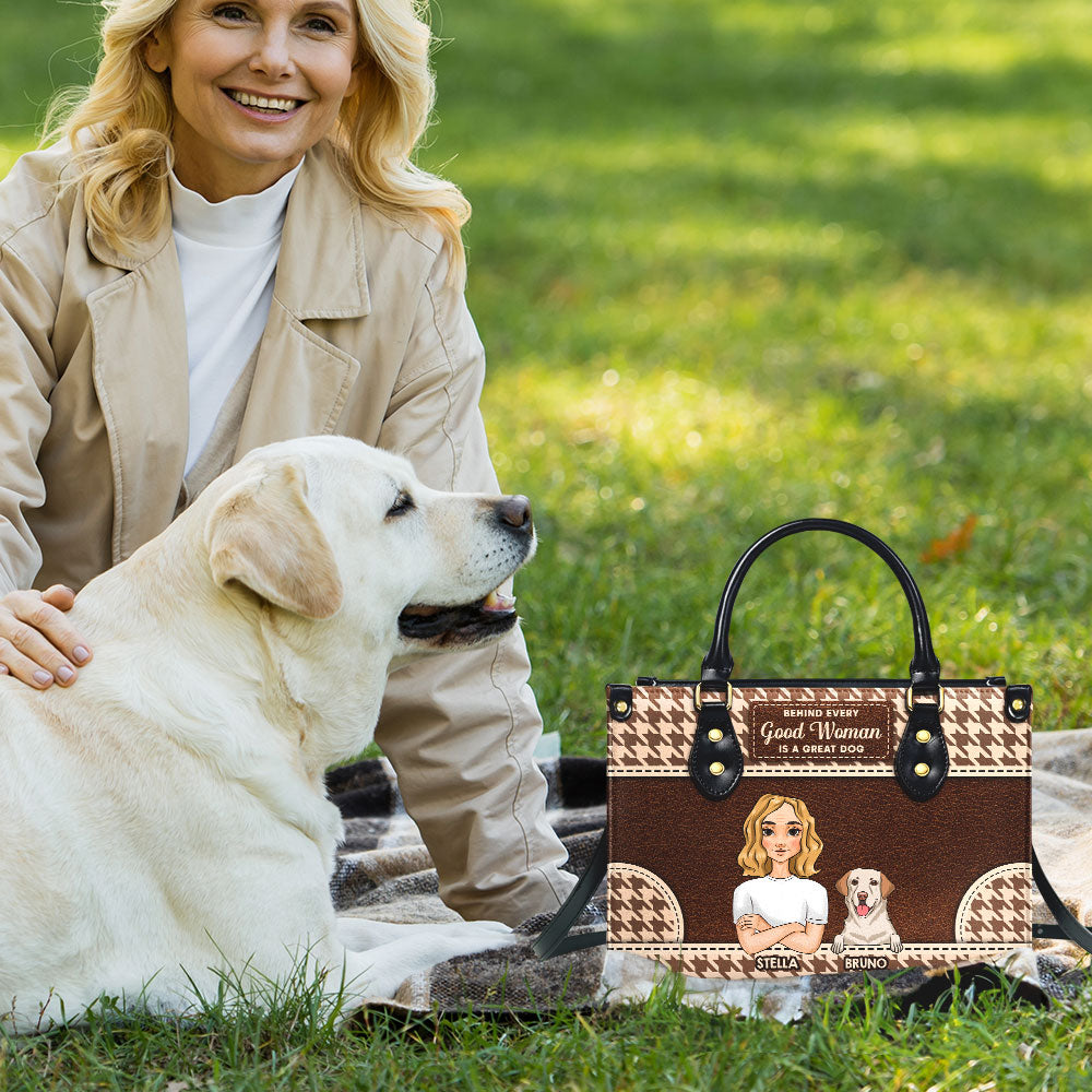 Behind Good Woman - Personalized Leather Bag