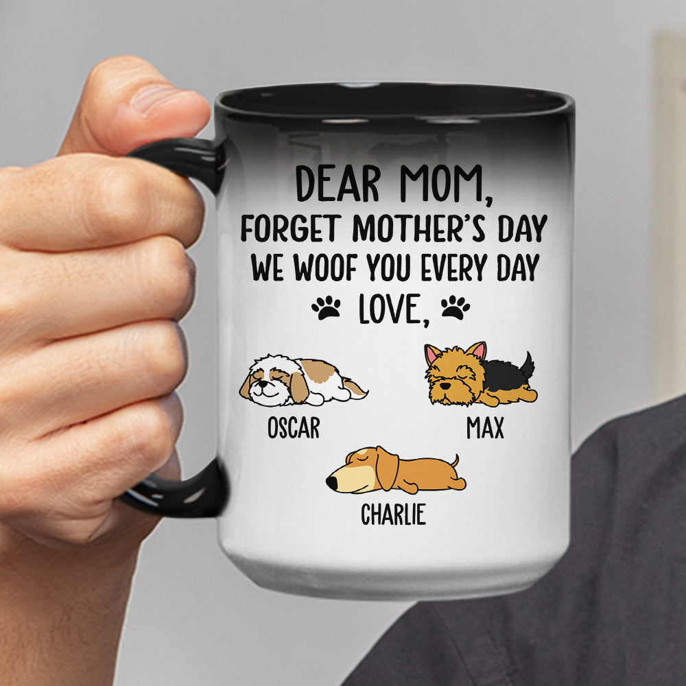Custom Photo Mother's Father's day Birthday Gifts For Pet Lovers • Woof You Dad- Personalized Color Changing Mug