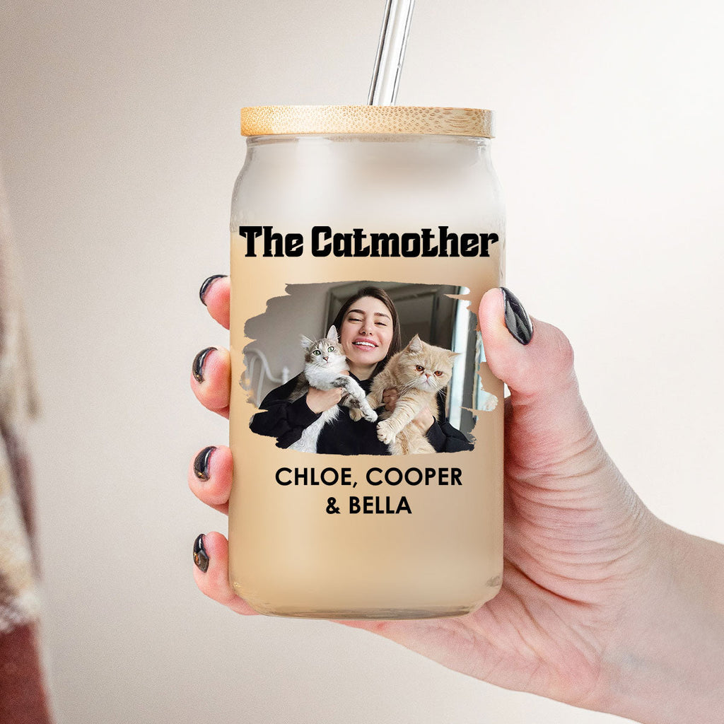 Mother Of Cats Photo - Personalized Glass Can