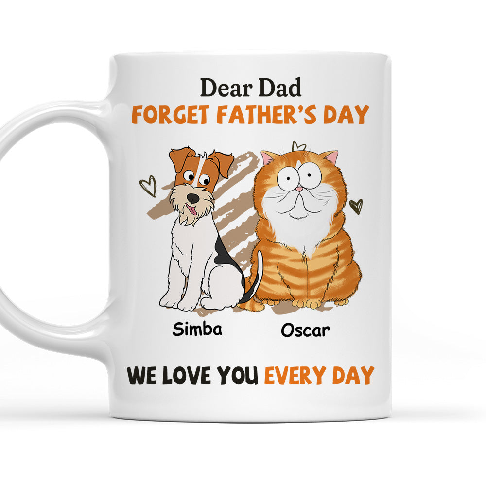 Custom Photo Christmas Birthday Gifts For Dog Dad, Dog Lovers • We Love You Every Day - Personalized Coffee Mug