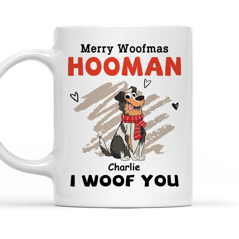Custom Photo Christmas Birthday Gifts For Dog Lovers • Merry Woofmas - Personalized Coffee Mug
