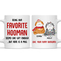 Custom Photo Mother's day Birthday Gifts For Cat Mom, Cat Lovers • Being Favorite Hooman - Personalized Coffee Mug