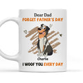 Custom Photo Christmas Birthday Gifts For Dog Dad, Dog Lovers • We Woof You Every Day - Personalized Coffee Mug