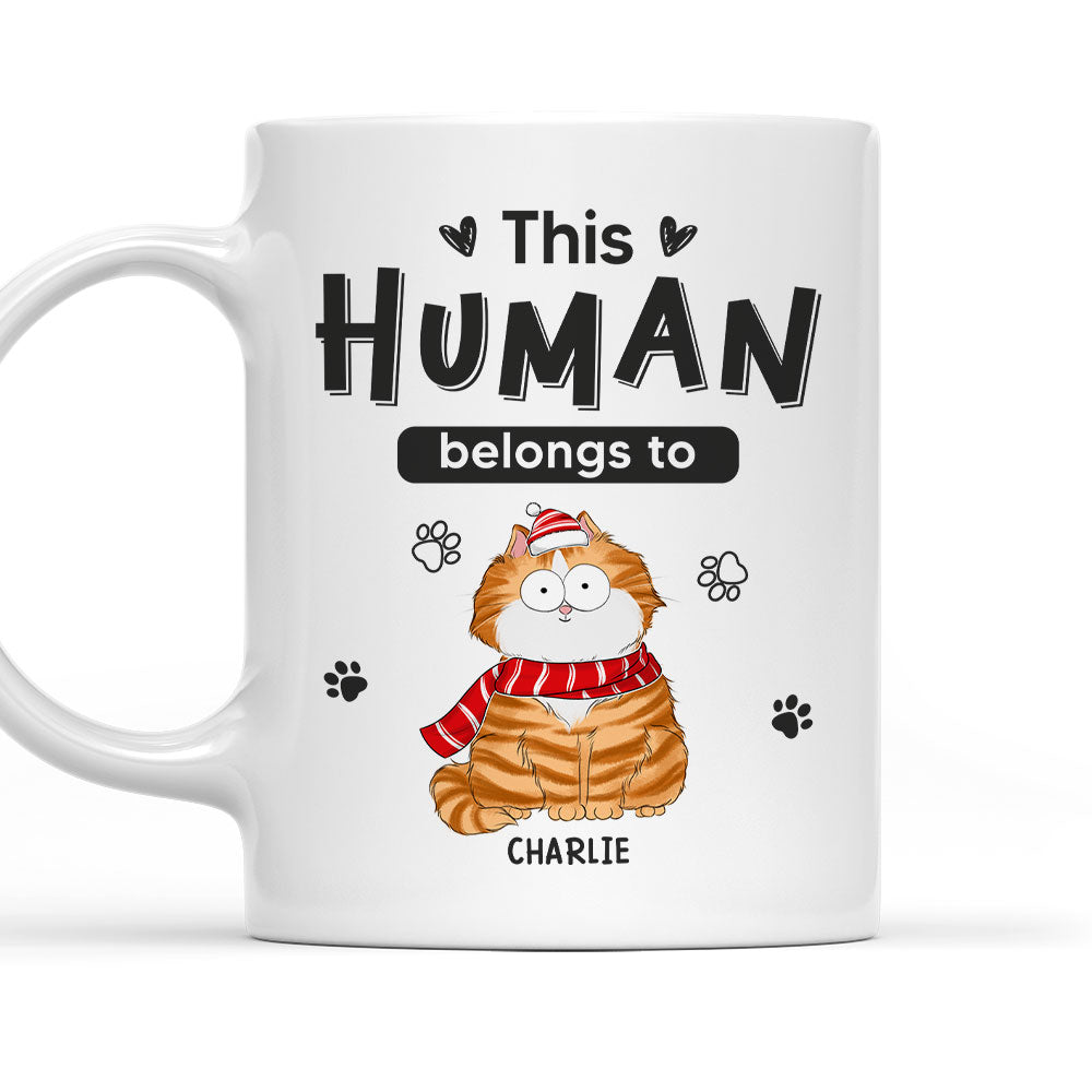 Custom Photo Mother's day Birthday Gifts For Cat Mom, Cat Lovers • Belongs To Cats Christmas - Personalized Coffee Mug
