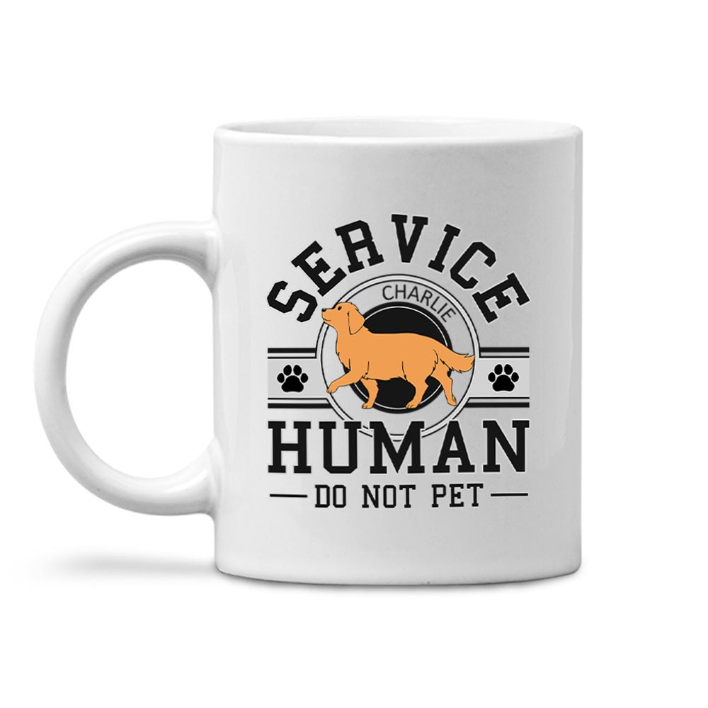 Custom Christmas Birthday Gifts For Dog Lovers • Service Human Logo - Personalized Coffee Mug