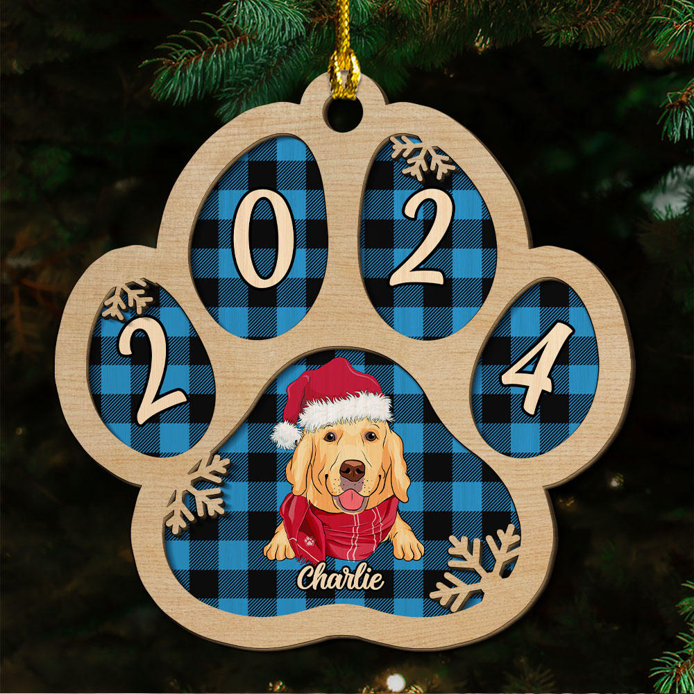Custom Christmas Decor Home Birthday Gifts For Dog Lovers • Dog Picture - Personalized 2-layered Wood Ornament