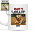 Custom Photo Christmas Birthday Gifts For Dog Mom, Dog Lovers • Boring Without Me - Personalized Coffee Mug