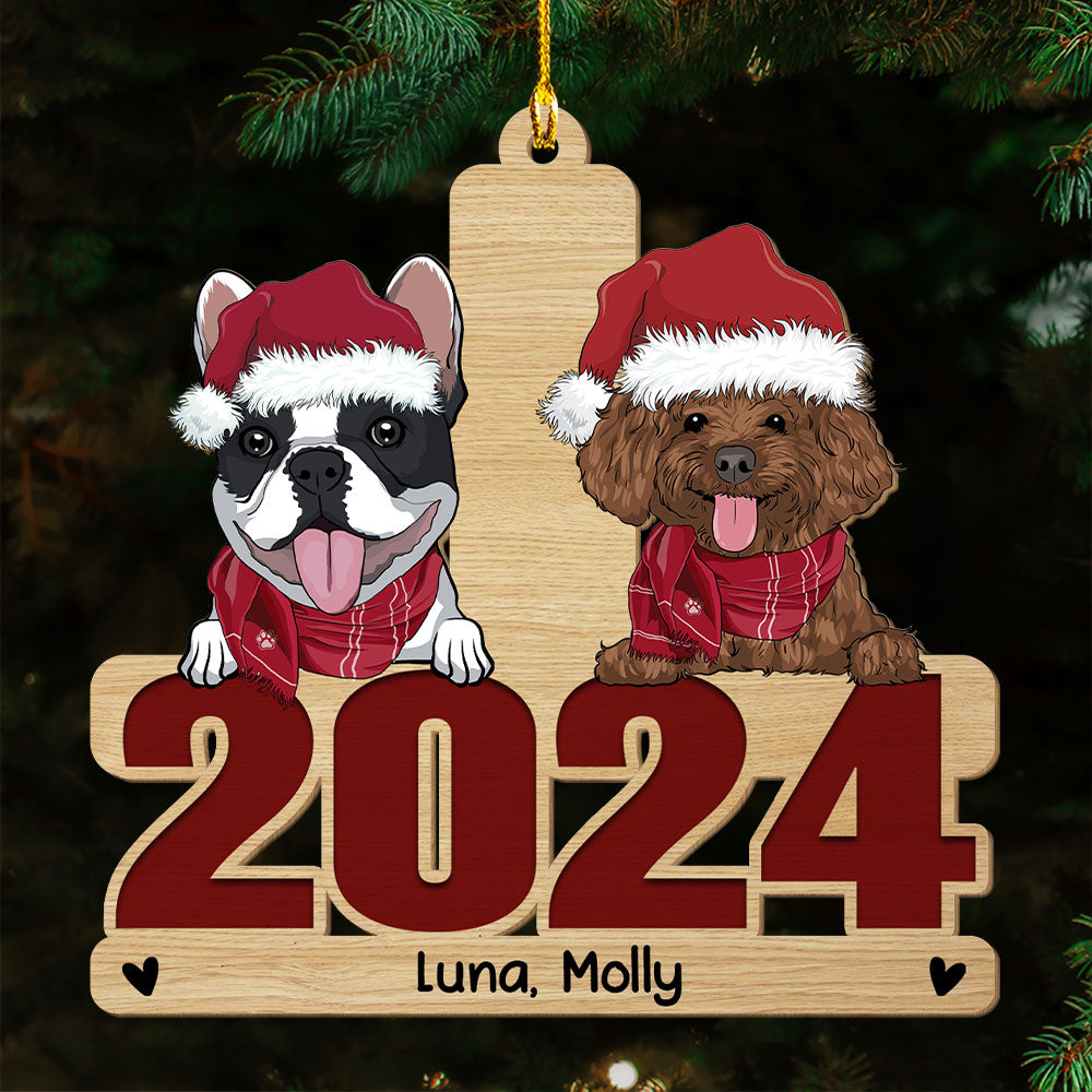 Happy Holiday 2024 - Personalized 1-layered Wood Ornament