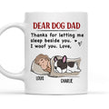Custom Christmas Birthday Gifts For Dog Lovers • Sleep Beside You - Personalized Coffee Mug