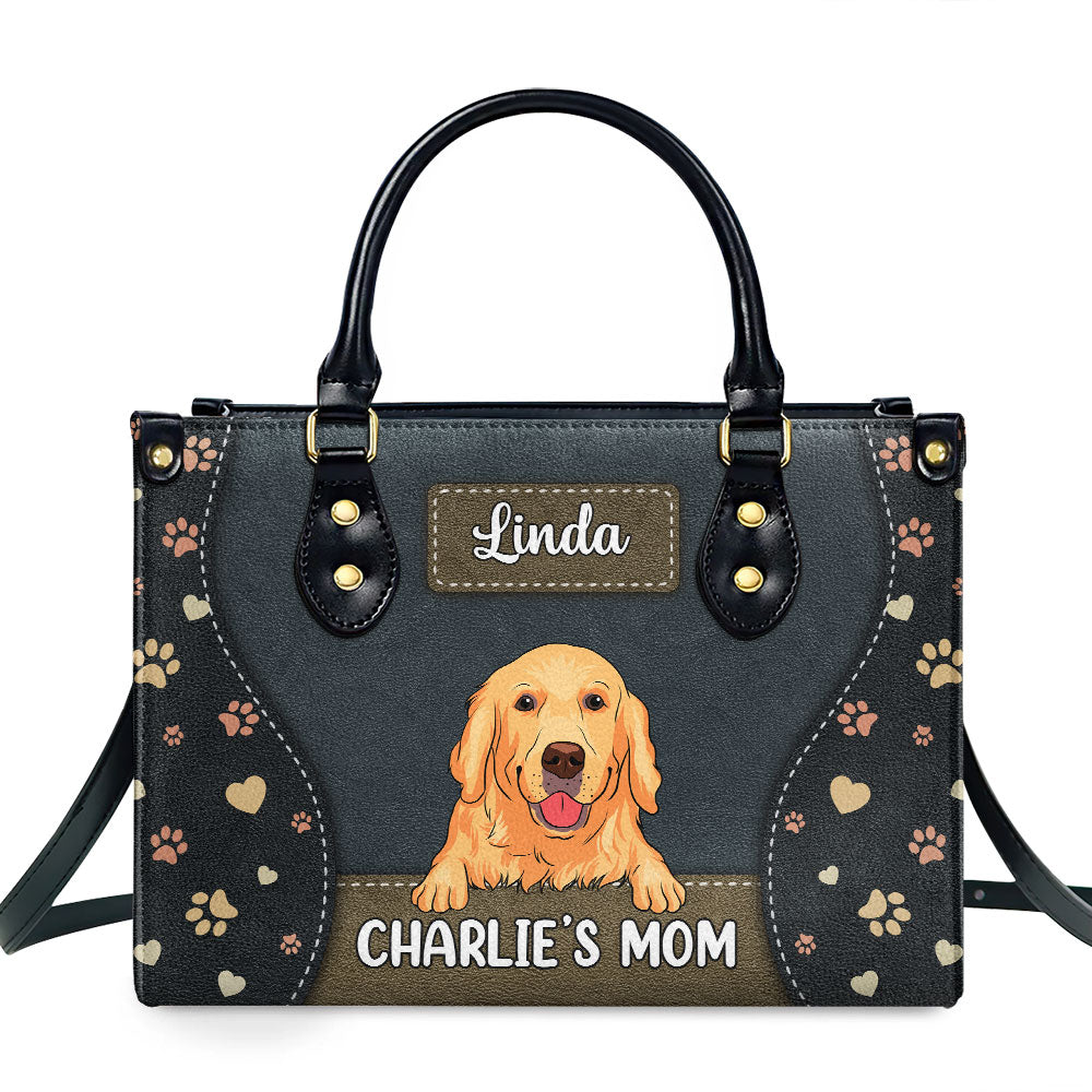 Dog Mom With Love - Personalized Leather Bag