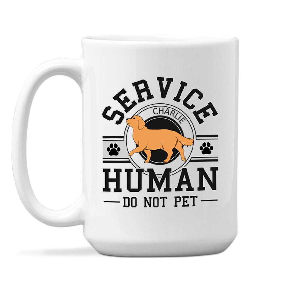Custom Christmas Birthday Gifts For Dog Lovers • Service Human Logo - Personalized Coffee Mug