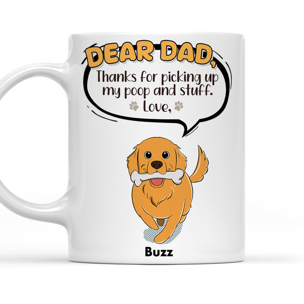 Custom Christmas Birthday Gifts For Dog Lovers • Dog Thanks For Picking Up - Personalized Coffee Mug