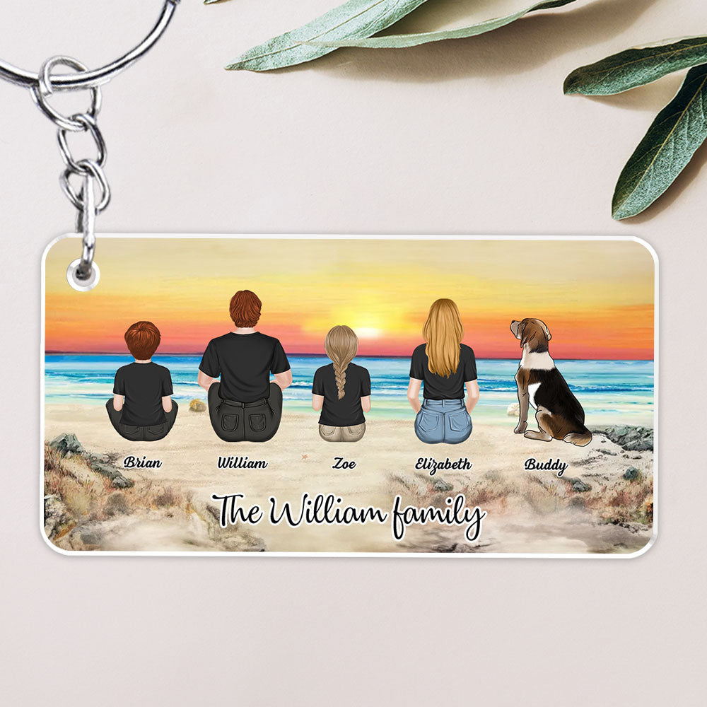 Whole Family Together - Personalized Acrylic Keychain