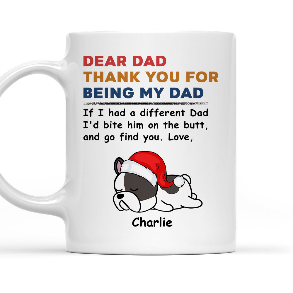 Custom Photo Christmas Birthday Gifts For Dog Lovers • Bite The Butt Christmas - Personalized Coffee Mug