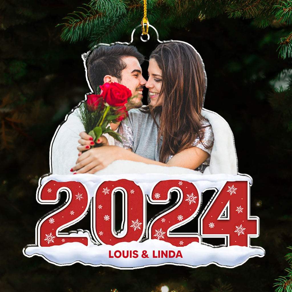 Photo Couple 2024 - Personalized Acrylic Ornament