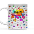 Colorful Sweethearts Grandma - Personalized 3D Inflated Effect Mug
