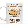 Custom Photo Christmas Birthday Gifts For Dog Lovers • Woof You Every Day Lying Dog - Personalized Coffee Mug