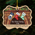 Stockings Were Hung - Personalized 1-layered Wood Ornament