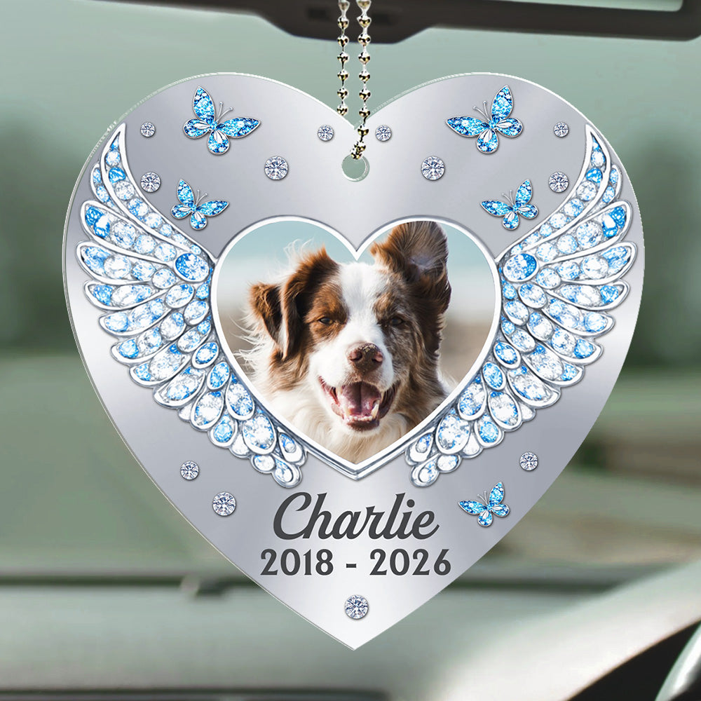 Heavenly Feathers - Personalized Car Ornament