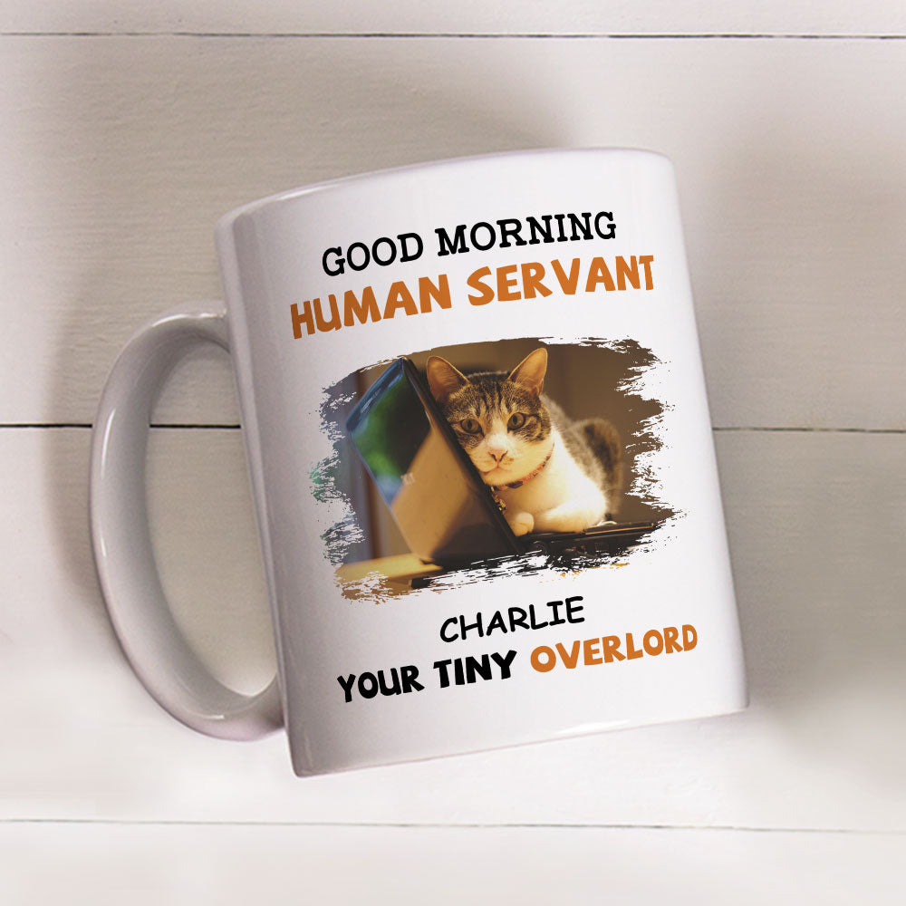 Custom Photo Mother's day Birthday Gifts For Cat Mom, Cat Lovers • Good Morning - Personalized Coffee Mug
