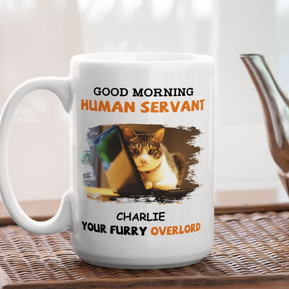 Custom Photo Mother's day Birthday Gifts For Cat Mom, Cat Lovers • Good Morning Version 2 - Personalized Coffee Mug