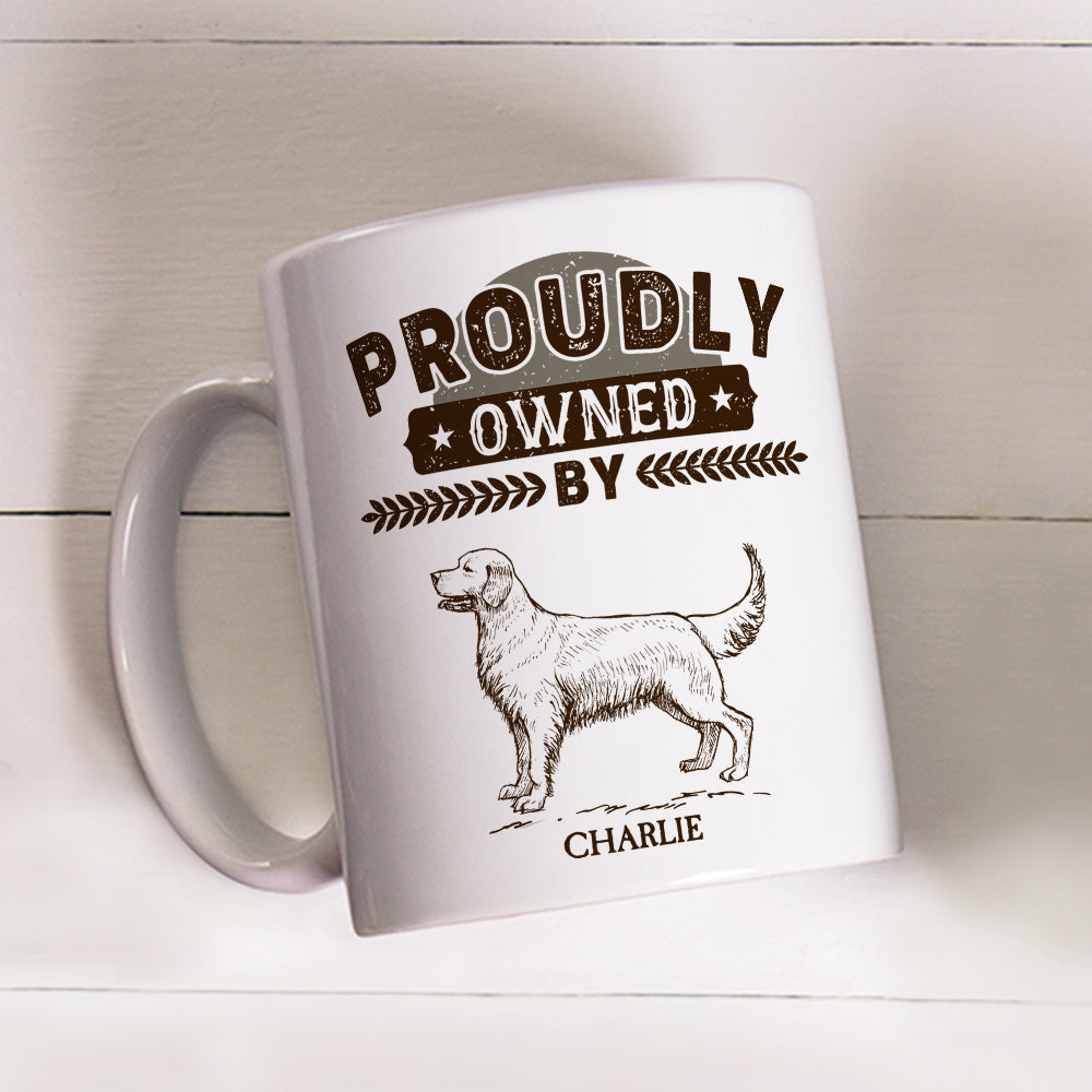 Custom Photo Christmas Birthday Gifts For Dog Dad, Dog Lovers • Proudly Owned By - Personalized Coffee Mug