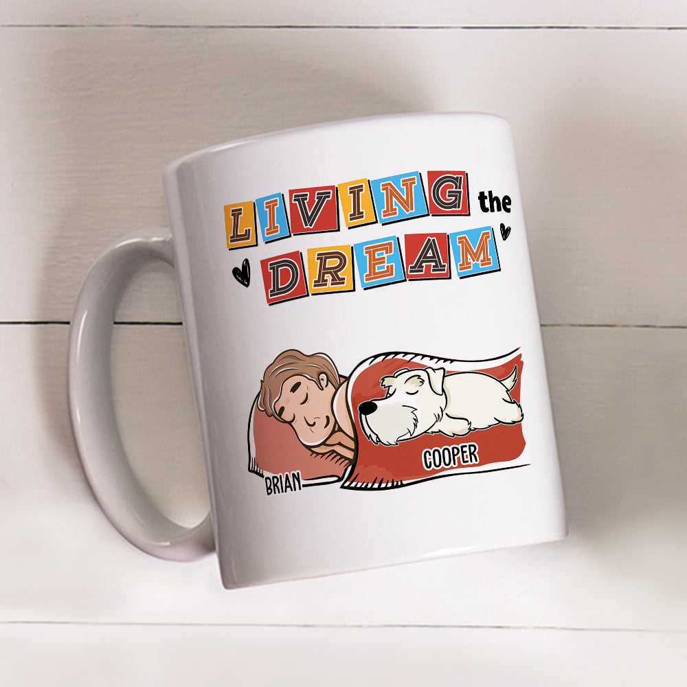 Custom Mother's day Birthday Gifts For Cat Mom, Cat Lovers • Living The Dream 3 - Personalized Coffee Mug