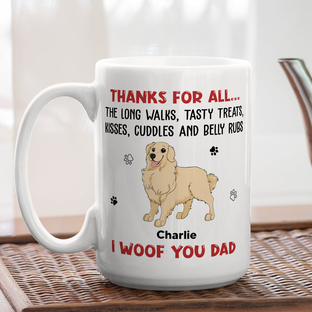 Custom Christmas Birthday Gifts For Dog Lovers • Thanks For Tasty Treats - Personalized Coffee Mug