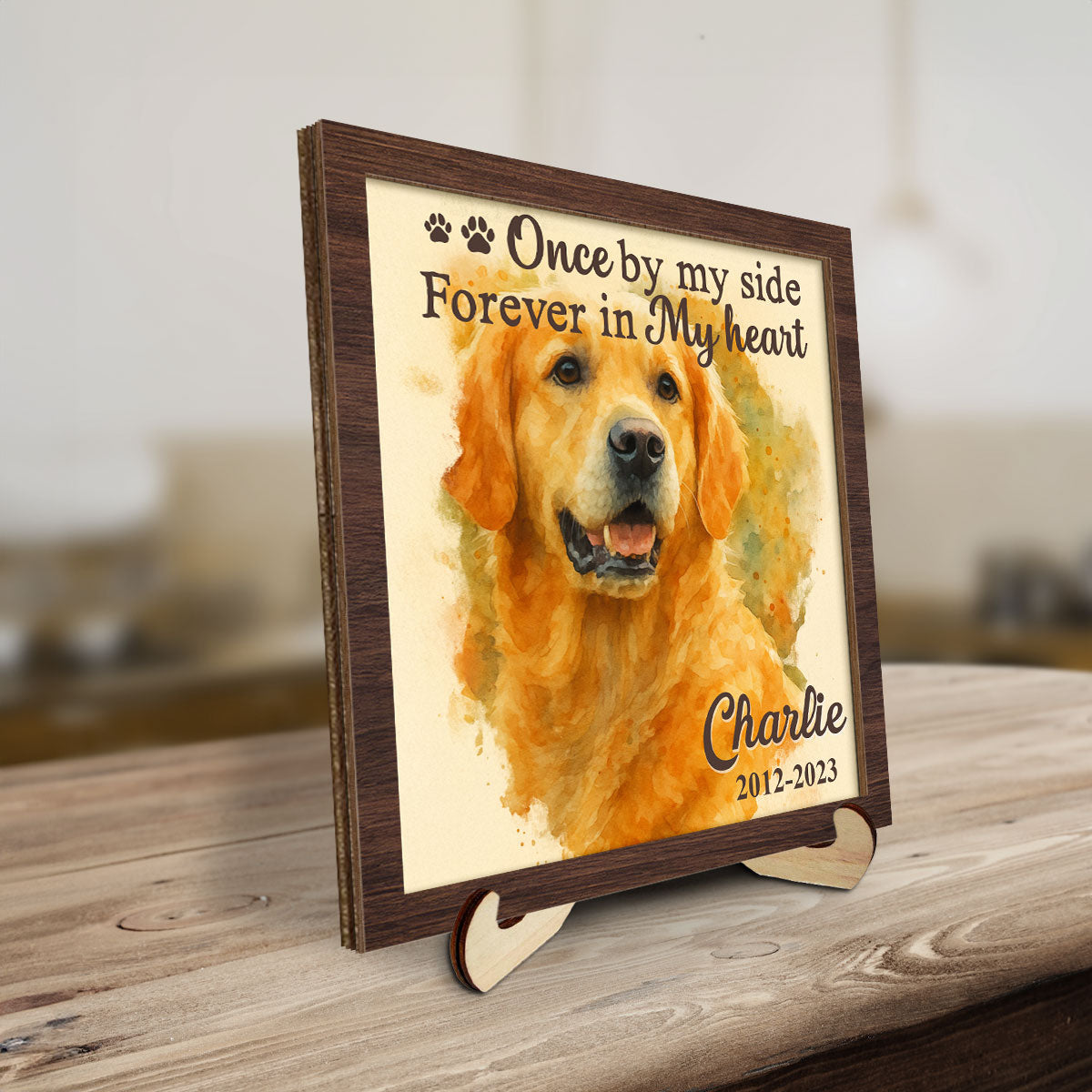 Here With Me - Personalized Wooden Plaque