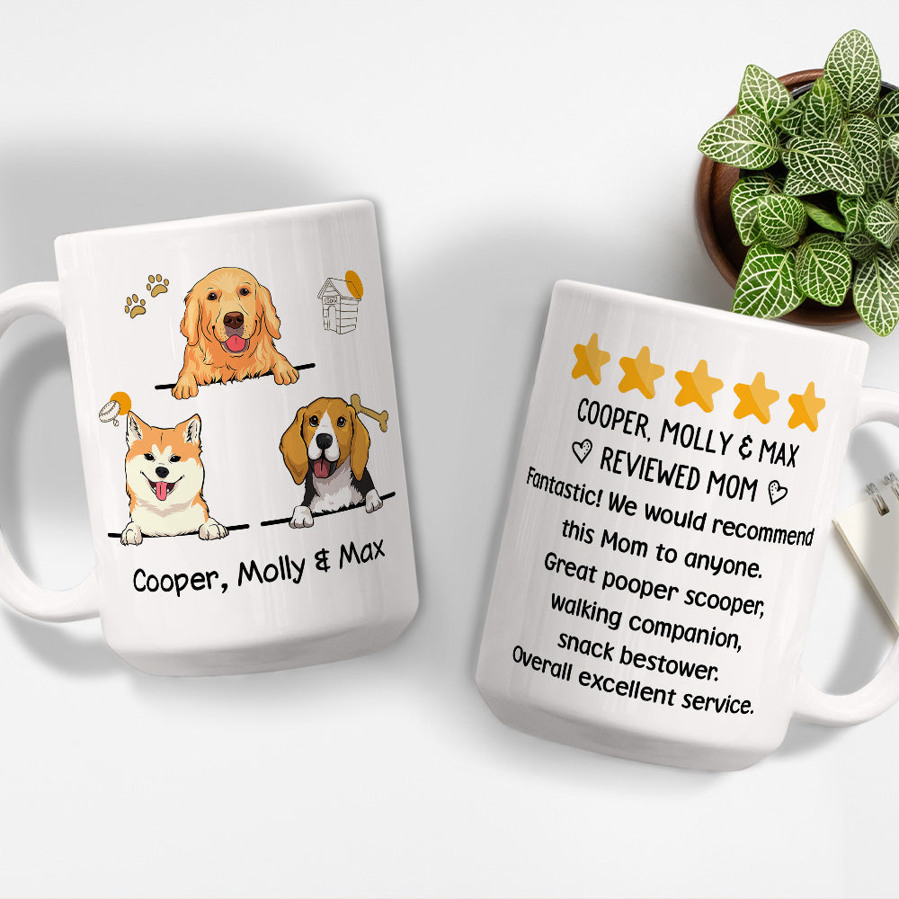 Custom Christmas Birthday Gifts For Dog Lovers • Dog Reviewed Mom - Personalized Coffee Mug