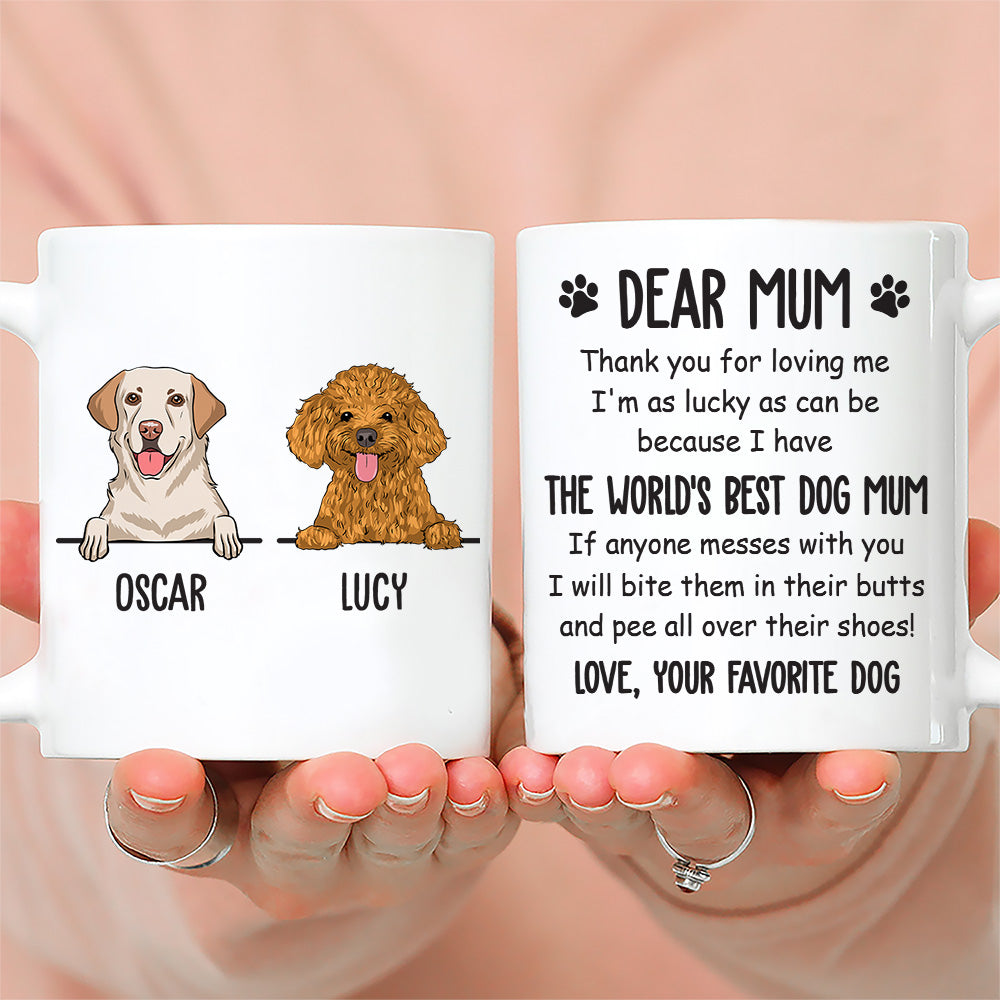 Custom Christmas Birthday Gifts For Dog Dad, Dog Lovers • World's Best Dog Dad - Personalized Coffee Mug