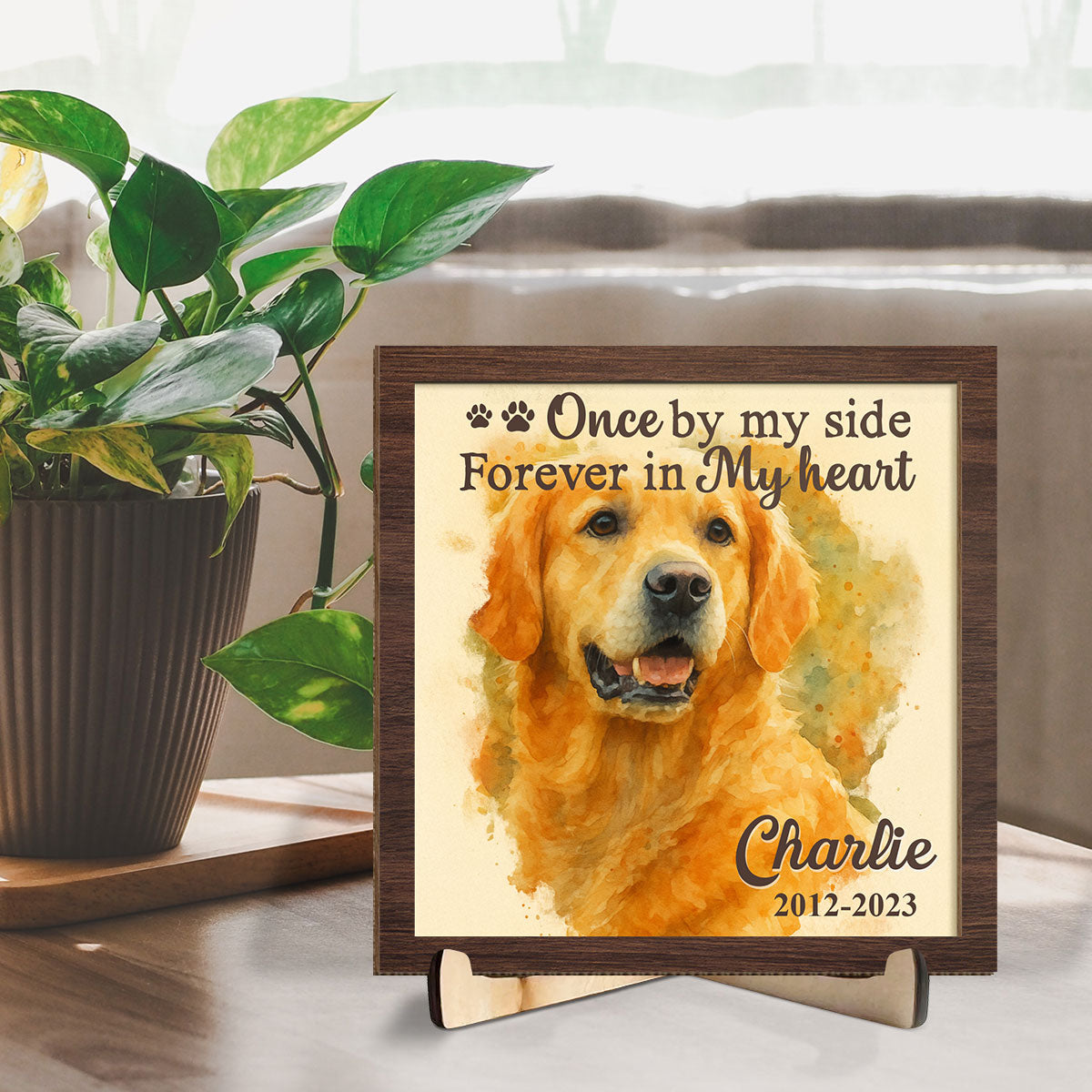 Here With Me - Personalized Wooden Plaque