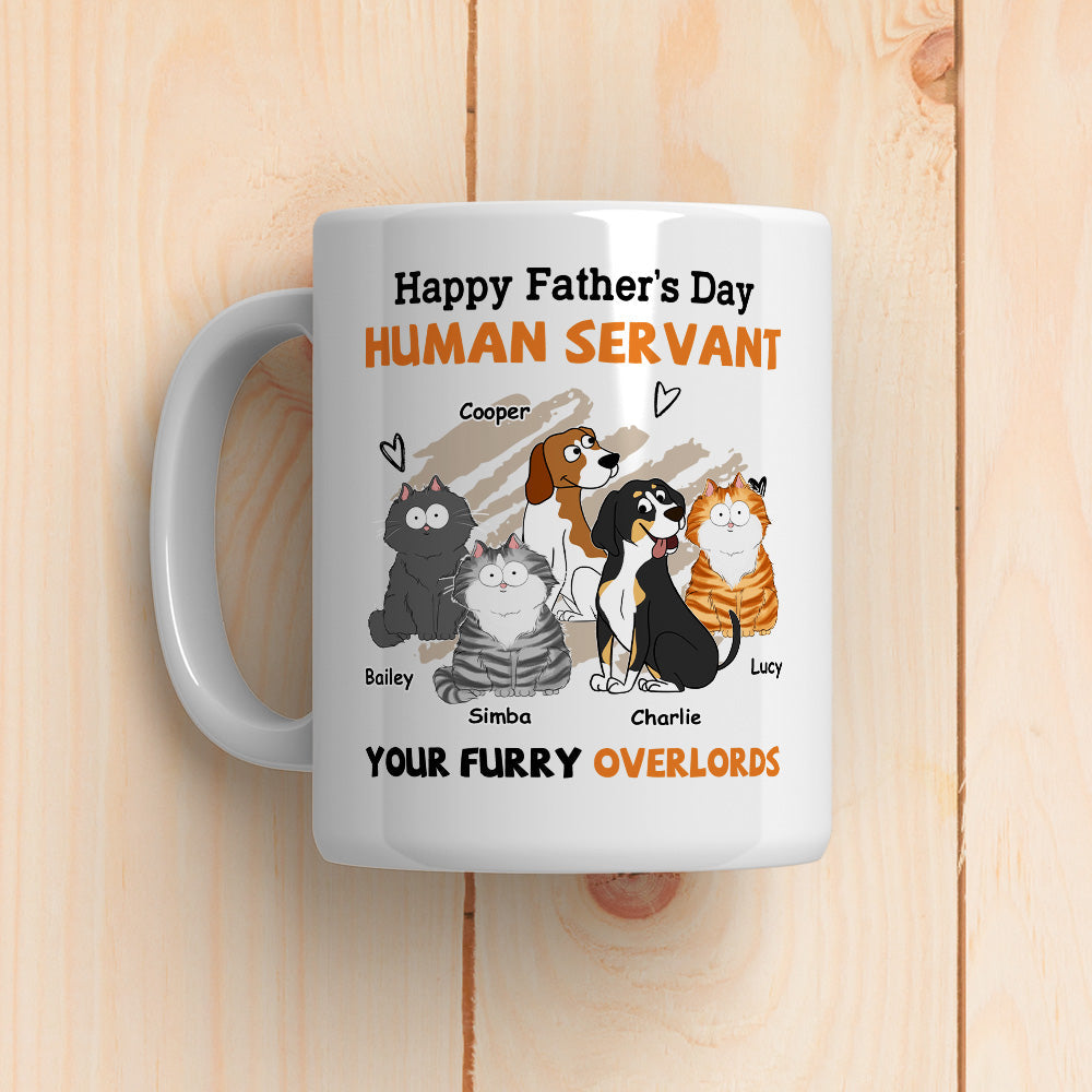 Custom Photo Christmas Birthday Gifts For Dog Dad, Dog Lovers • My Servant - Personalized Coffee Mug