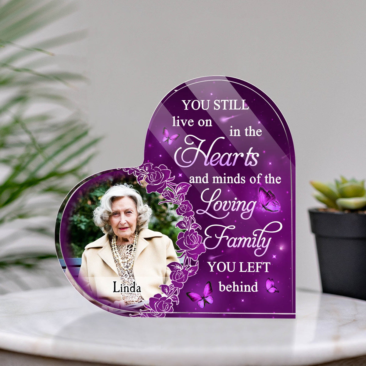 Hearts And Minds - Personalized Acrylic Plaque