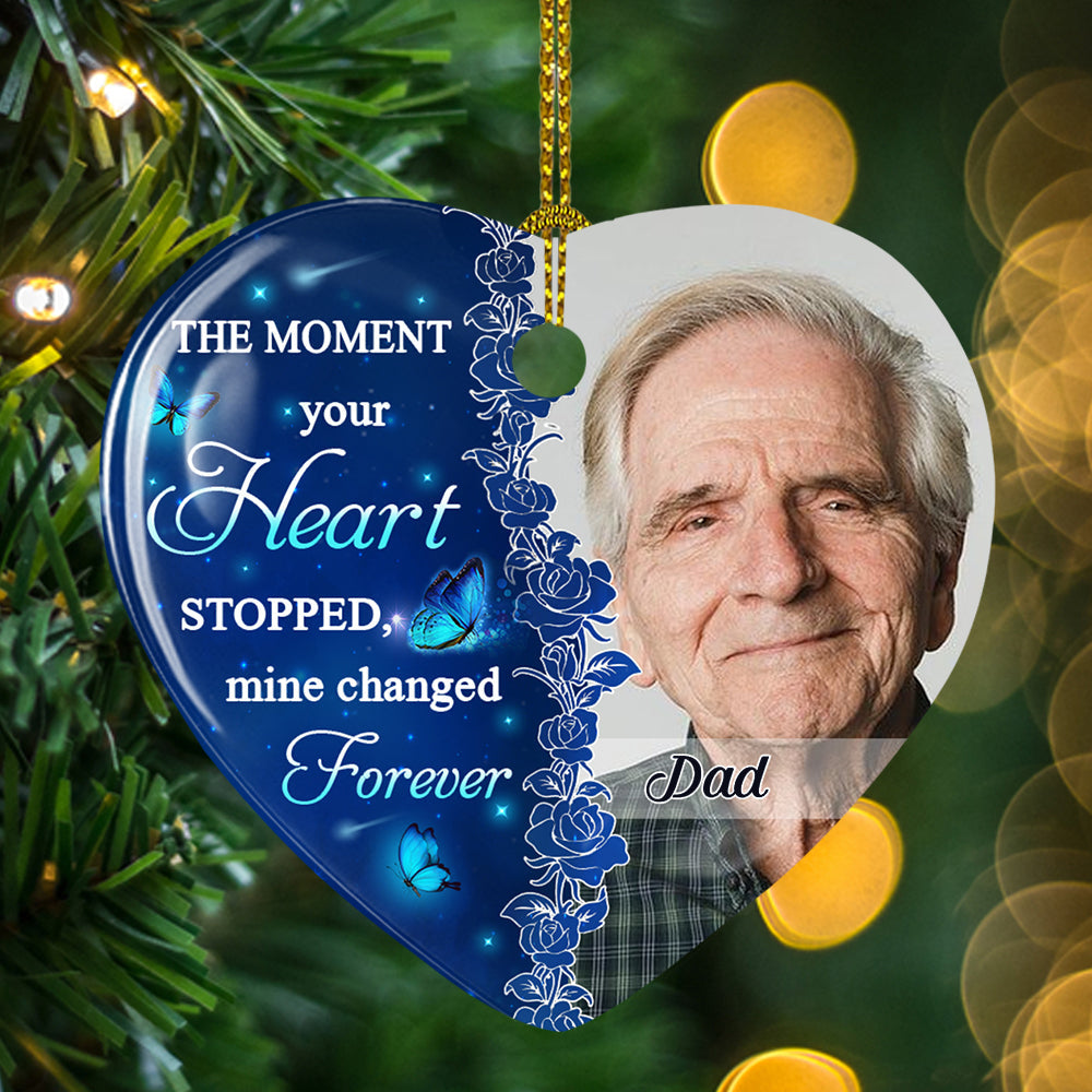 Missing You Always - Personalized Heart Ceramic Ornament