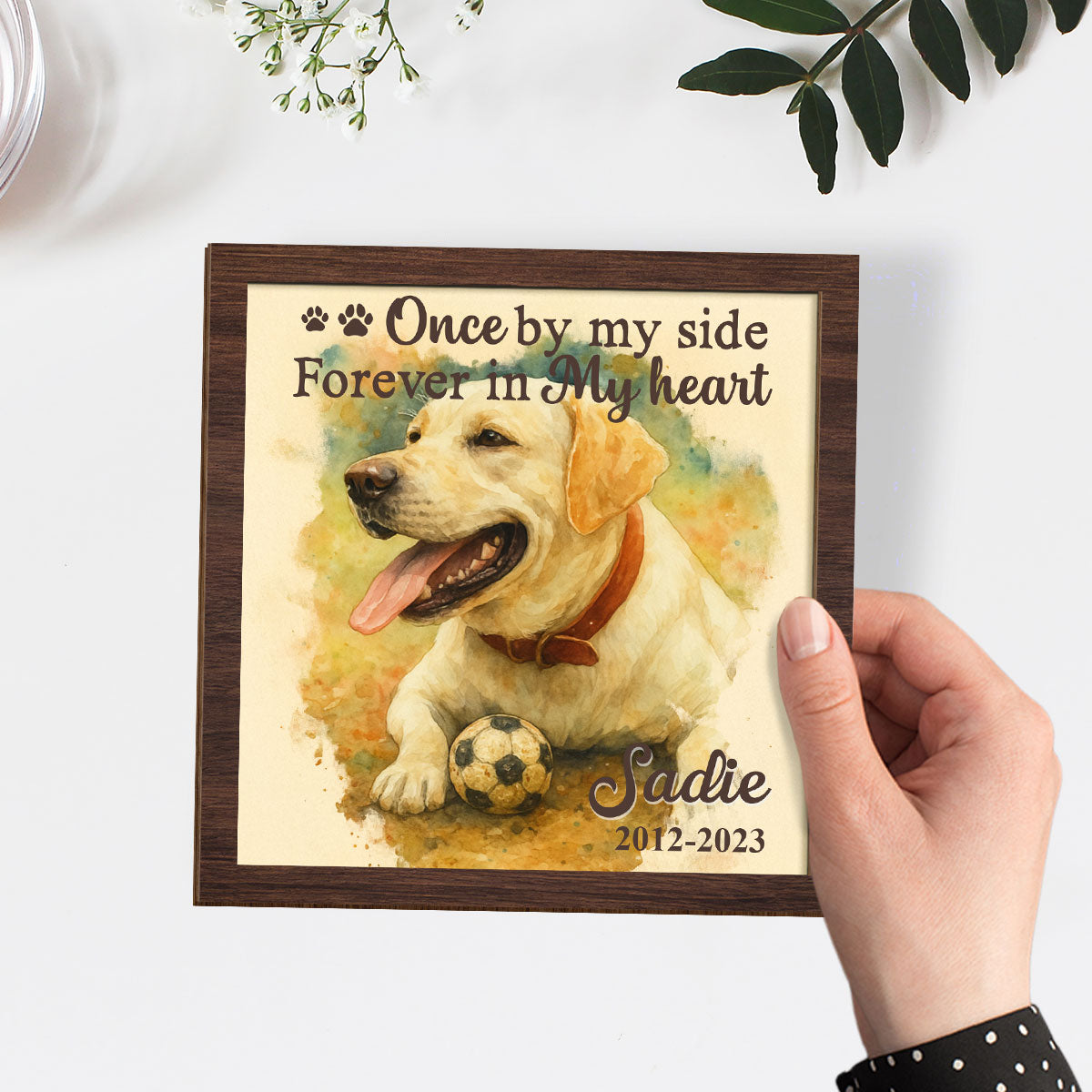 Here With Me - Personalized Wooden Plaque